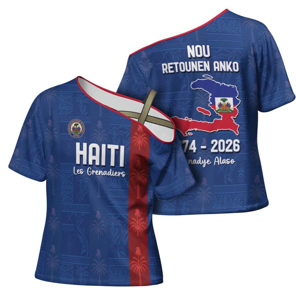 Haiti Football Cross Shoulder Shirt Nou Retounen Anko 1974-2026
