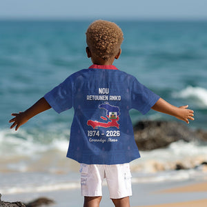 Haiti Football Kid Hawaiian Shirt Nou Retounen Anko 1974-2026