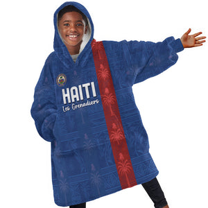 Haiti Football Kid Wearable Blanket Hoodie Nou Retounen Anko 1974-2026