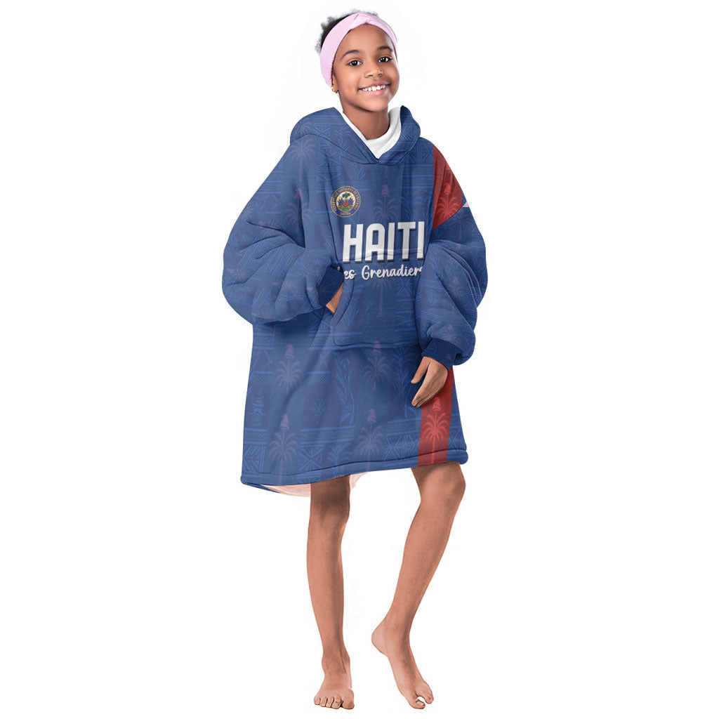 Haiti Football Kid Wearable Blanket Hoodie Nou Retounen Anko 1974-2026