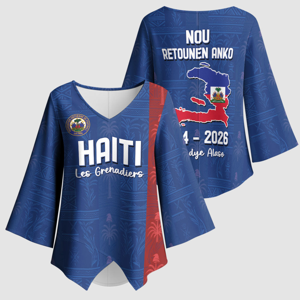 Haiti Football Kimono Sleeve Blouse Nou Retounen Anko 1974-2026