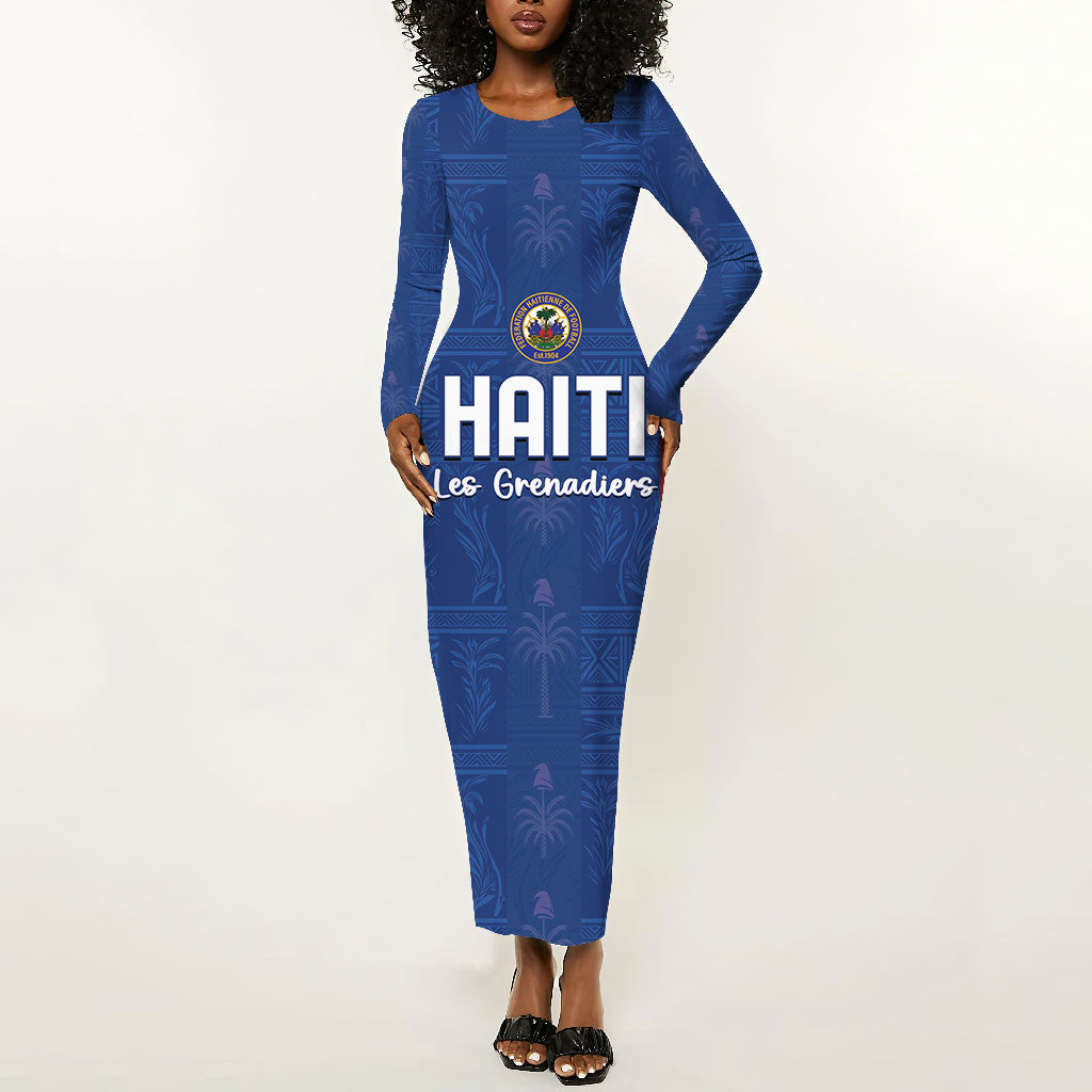 Haiti Football Long Sleeve Bodycon Dress Nou Retounen Anko 1974-2026
