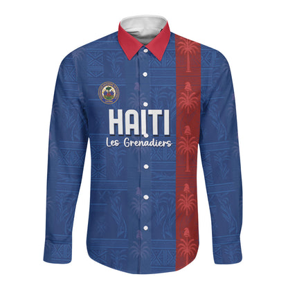 Haiti Football Long Sleeve Button Shirt Nou Retounen Anko 1974-2026