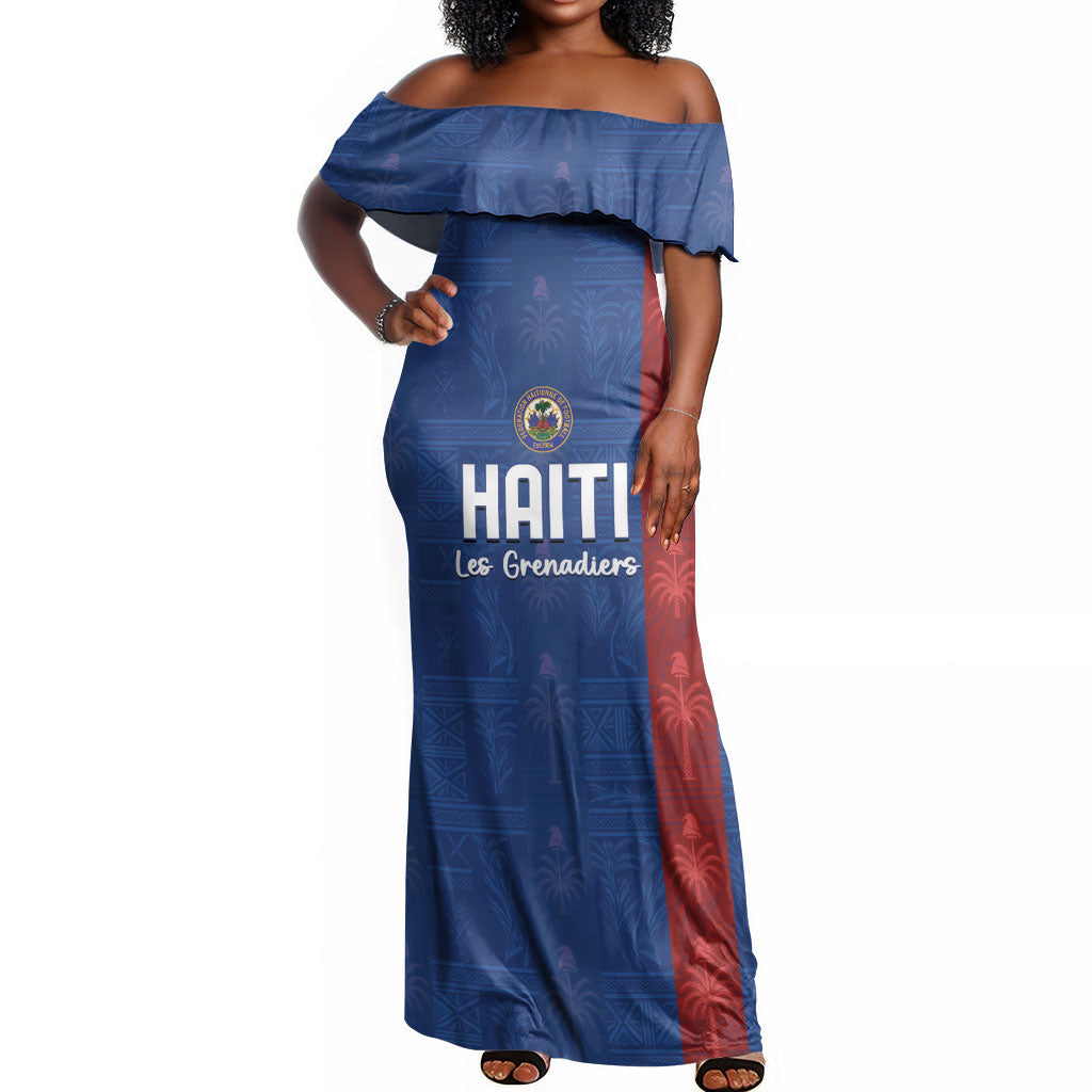Haiti Football Off Shoulder Maxi Dress Nou Retounen Anko 1974-2026