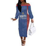 Haiti Football Off The Shoulder Long Sleeve Dress Nou Retounen Anko 1974-2026