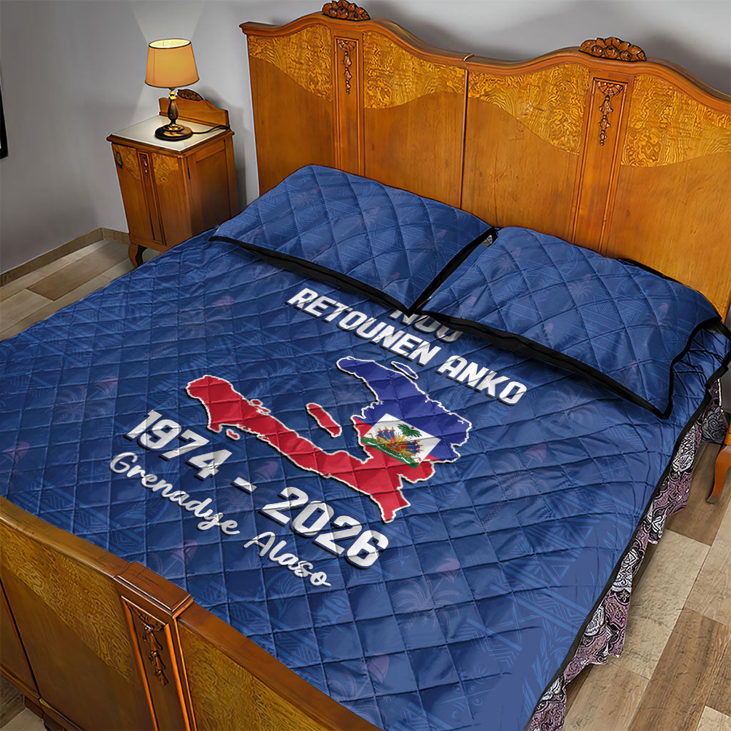 Haiti Football Quilt Bed Set Nou Retounen Anko 1974-2026
