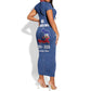 Haiti Football Short Sleeve Bodycon Dress Nou Retounen Anko 1974-2026
