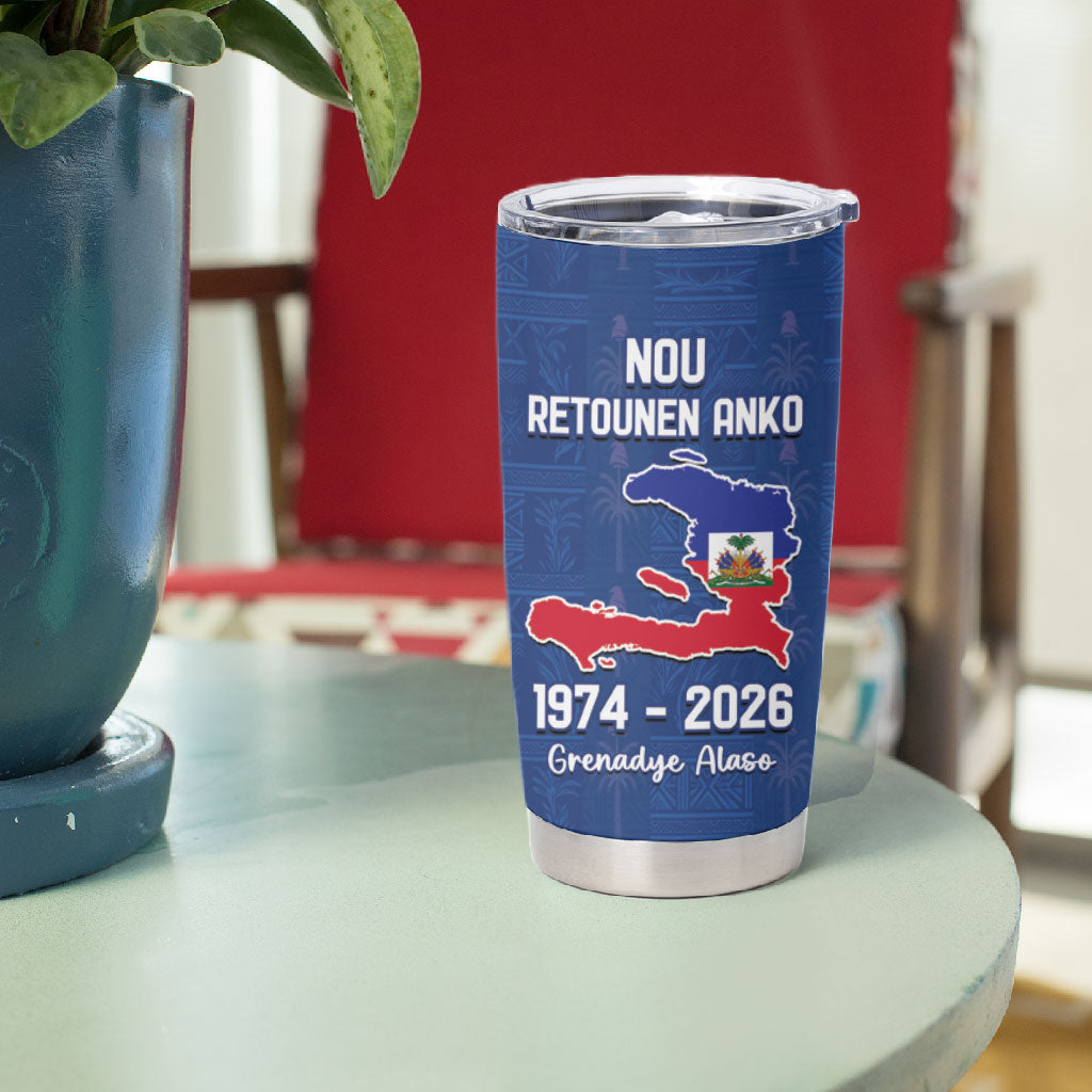 Haiti Football Tumbler Cup Nou Retounen Anko 1974-2026
