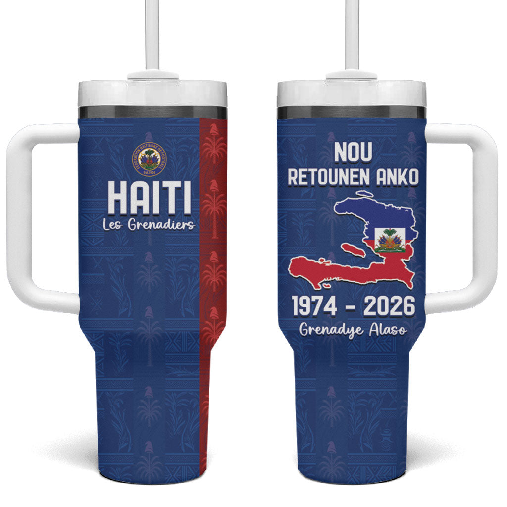 Haiti Football Tumbler With Handle Nou Retounen Anko 1974-2026