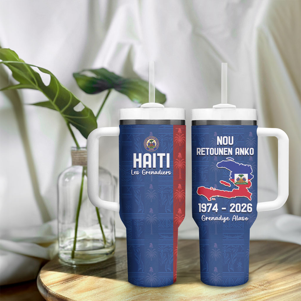 Haiti Football Tumbler With Handle Nou Retounen Anko 1974-2026