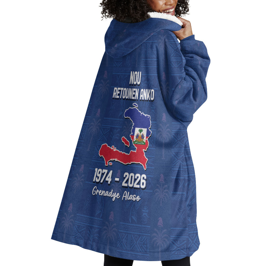 Haiti Football Wearable Blanket Hoodie Nou Retounen Anko 1974-2026