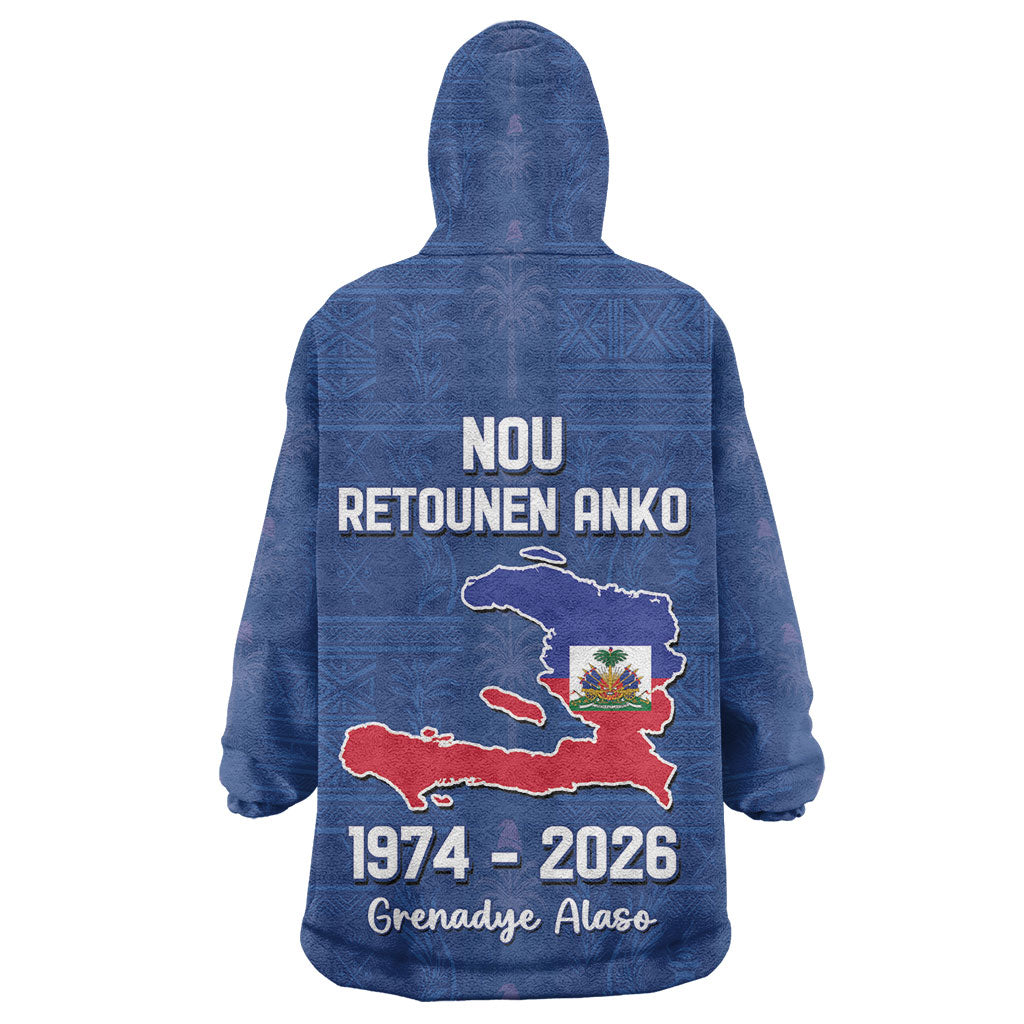 Haiti Football Wearable Blanket Hoodie Nou Retounen Anko 1974-2026
