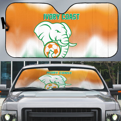 Ivory Coast Football Auto Sun Shade Proud Elephant Fan Edition