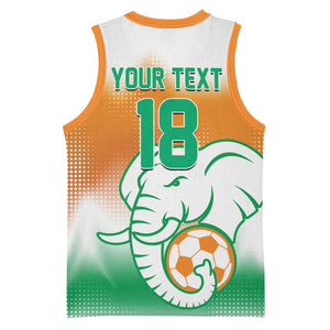 Custom Ivory Coast Football Basketball Jersey Proud Elephant Fan Edition