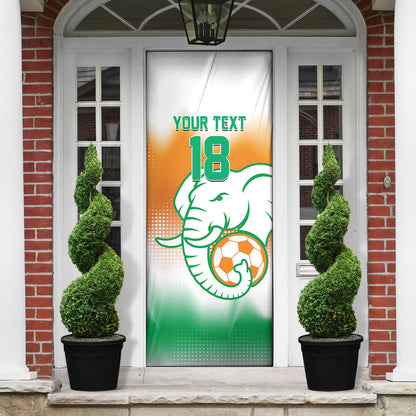 Custom Ivory Coast Football Door Cover Proud Elephant Fan Edition