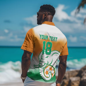 Custom Ivory Coast Football Hawaiian Shirt Proud Elephant Fan Edition