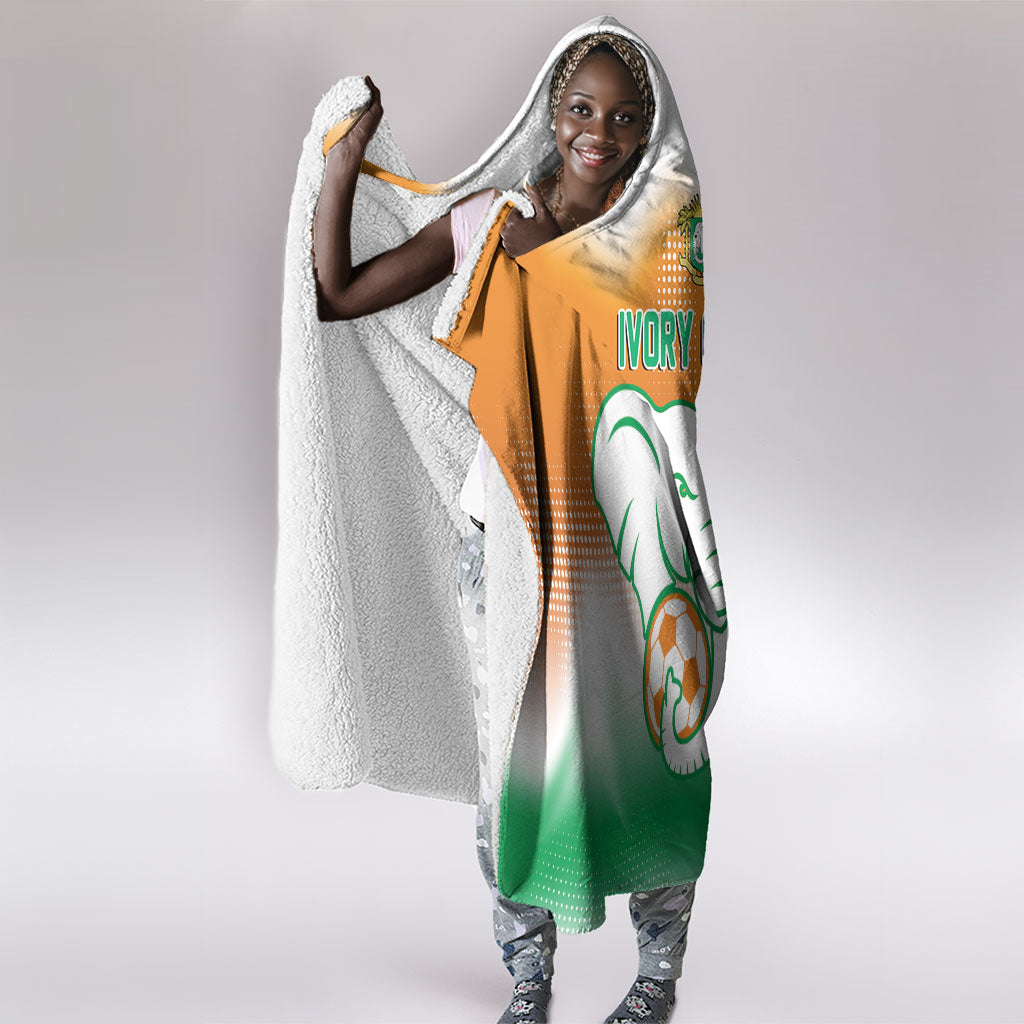 Ivory Coast Football Hooded Blanket Proud Elephant Fan Edition