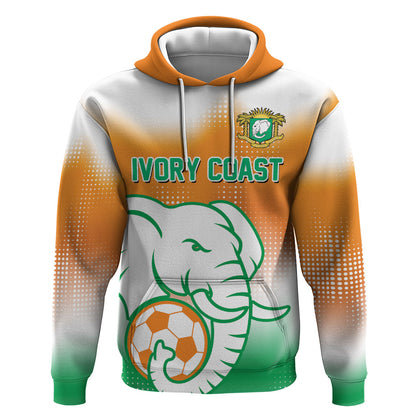 Custom Ivory Coast Football Hoodie Proud Elephant Fan Edition