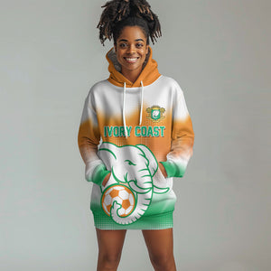 Custom Ivory Coast Football Hoodie Dress Proud Elephant Fan Edition