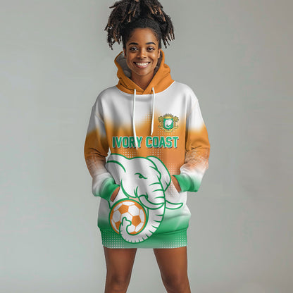 Custom Ivory Coast Football Hoodie Dress Proud Elephant Fan Edition