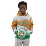 Custom Ivory Coast Football Kid Hoodie Proud Elephant Fan Edition
