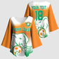 Custom Ivory Coast Football Kimono Sleeve Blouse Proud Elephant Fan Edition