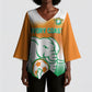 Custom Ivory Coast Football Kimono Sleeve Blouse Proud Elephant Fan Edition