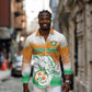 Custom Ivory Coast Football Long Sleeve Button Shirt Proud Elephant Fan Edition