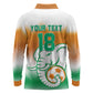Custom Ivory Coast Football Long Sleeve Polo Shirt Proud Elephant Fan Edition