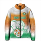 Custom Ivory Coast Football Padded Jacket Proud Elephant Fan Edition