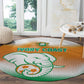Ivory Coast Football Round Carpet Proud Elephant Fan Edition