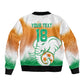 Custom Ivory Coast Football Sleeve Zip Bomber Jacket Proud Elephant Fan Edition