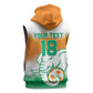 Custom Ivory Coast Football Sleeveless Hoodie Proud Elephant Fan Edition