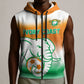 Custom Ivory Coast Football Sleeveless Zip Hoodie Proud Elephant Fan Edition