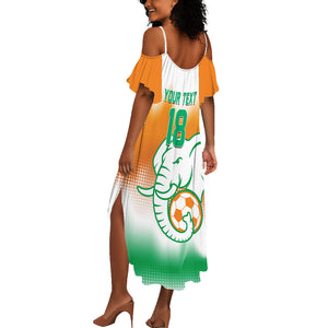 Custom Ivory Coast Football Summer Maxi Dress Proud Elephant Fan Edition