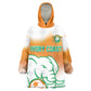 Custom Ivory Coast Football Wearable Blanket Hoodie Proud Elephant Fan Edition