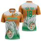 Custom Ivory Coast Football Zipper Polo Shirt Proud Elephant Fan Edition