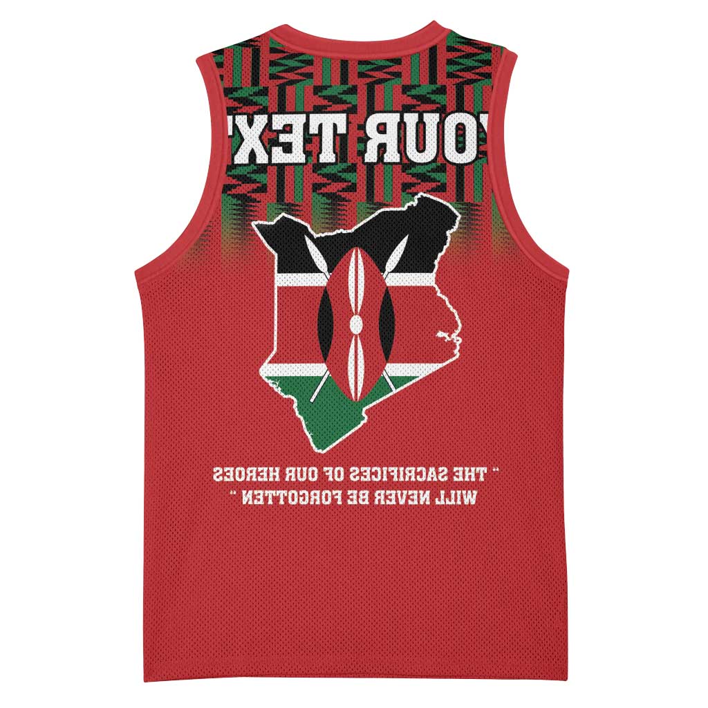 Personalized Afro Kenya Mashujaa Day Basketball Jersey Mzee Jomo Kenyatta With Coat Of Arms - African Pride