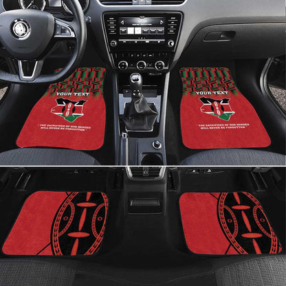 Personalized Afro Kenya Mashujaa Day Car Mats Mzee Jomo Kenyatta With Coat Of Arms