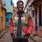 Personalized Afro Kenya Mashujaa Day Sleeve Zip Bomber Jacket Mzee Jomo Kenyatta With Coat Of Arms