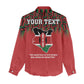 Personalized Afro Kenya Mashujaa Day Women Casual Shirt Mzee Jomo Kenyatta With Coat Of Arms LT18