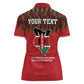 Personalized Afro Kenya Mashujaa Day Women Polo Shirt Mzee Jomo Kenyatta With Coat Of Arms