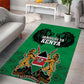 Afro Kenya National Heroes Day Area Rug Mashujaa With Lion Head And Coat Of Arms
