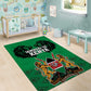 Afro Kenya National Heroes Day Area Rug Mashujaa With Lion Head And Coat Of Arms