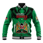 Afro Kenya National Heroes Day Baseball Jacket Mashujaa With Lion Head And Coat Of Arms LT18