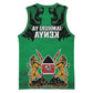 Afro Kenya National Heroes Day Basketball Jersey Mashujaa With Lion Head And Coat Of Arms - African Pride