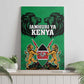 Afro Kenya National Heroes Day Canvas Wall Art Mashujaa With Lion Head And Coat Of Arms