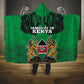 Afro Kenya National Heroes Day Hooded Blanket Mashujaa With Lion Head And Coat Of Arms