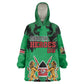 Afro Kenya National Heroes Day KId Wearable Blanket Hoodie Mashujaa With Lion Head And Coat Of Arms