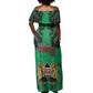 Afro Kenya National Heroes Day Off Shoulder Maxi Dress Mashujaa With Lion Head And Coat Of Arms